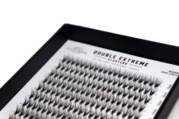 Modelrock **BULK TRAY** Ultra Luxe - *DOUBLE EXTREME* - 'MEDIUM' 10mm - 40 hairs - 240 Clusters / Pk